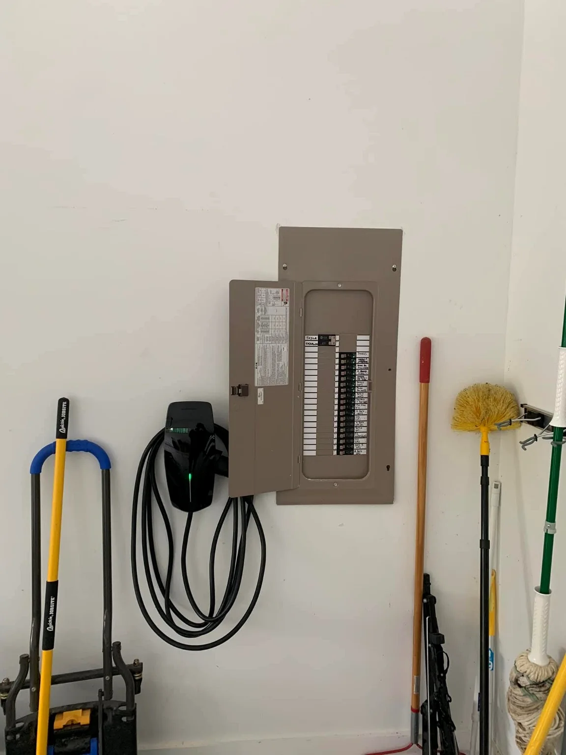 EV charger and electrical panel installation