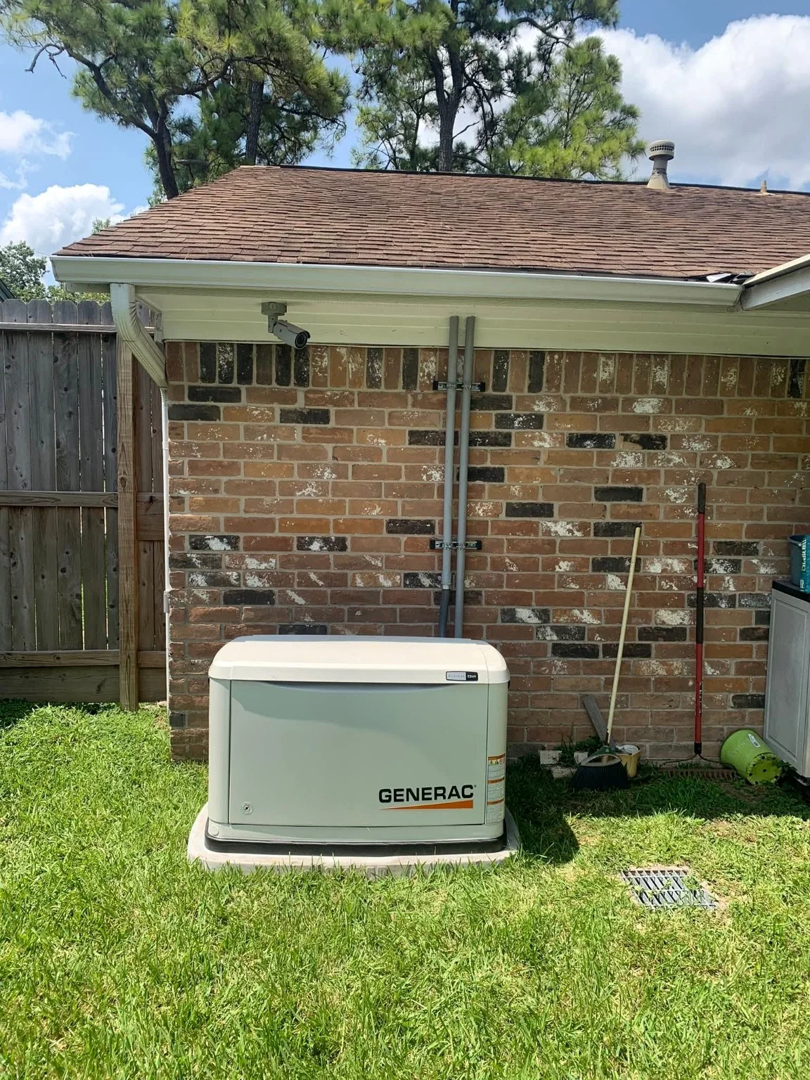 Home after standby generator installation